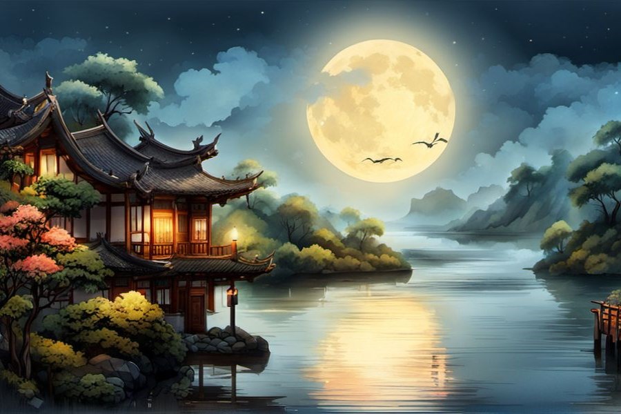 在水里游泳逃命