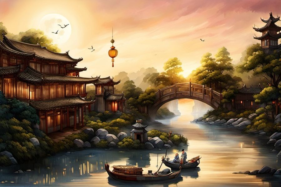 洪水冲向自己