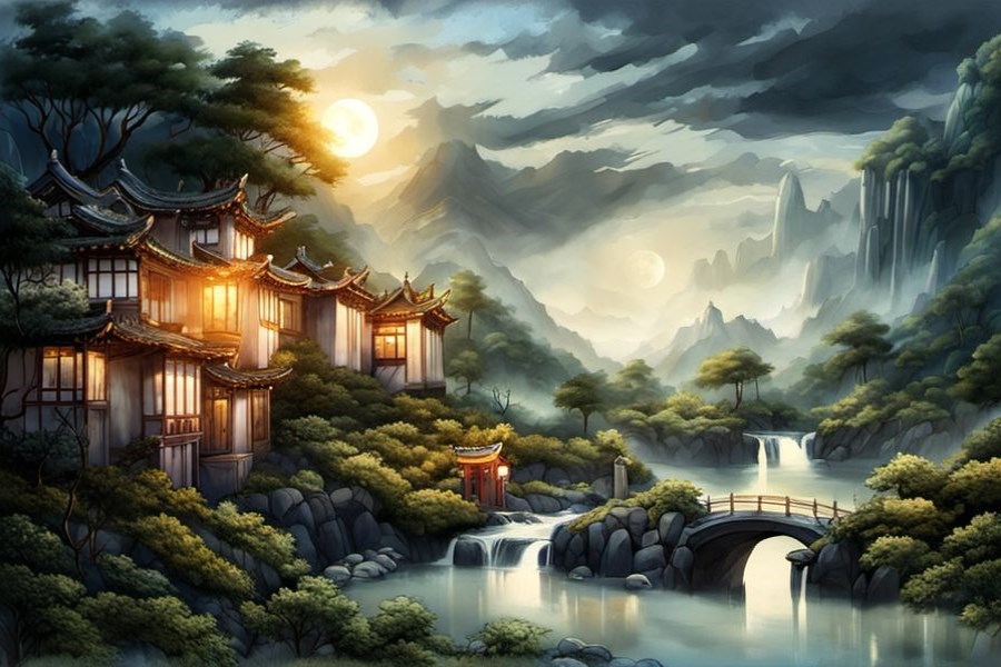 洪水淹没房子