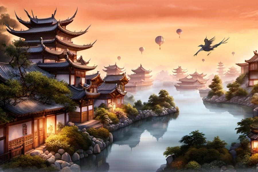 樱桃树上结满红樱桃