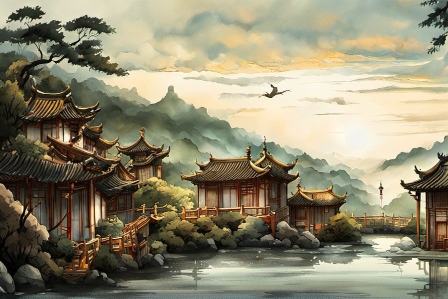 水从高山上流下来