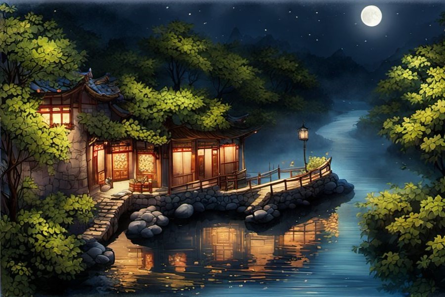 大黑蛇在水里游