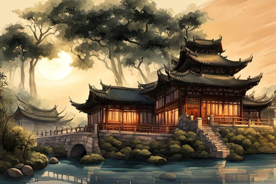 塘里水满了