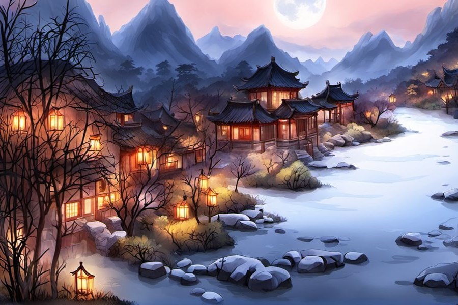 沟里水很大
