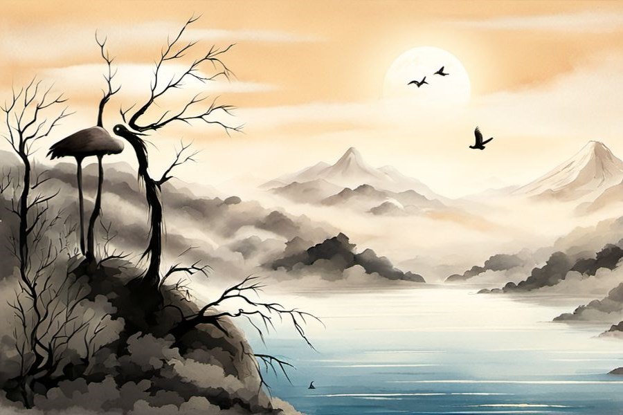 鸭子在水中游