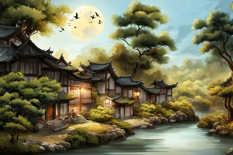 葫芦藤上长着葫芦
