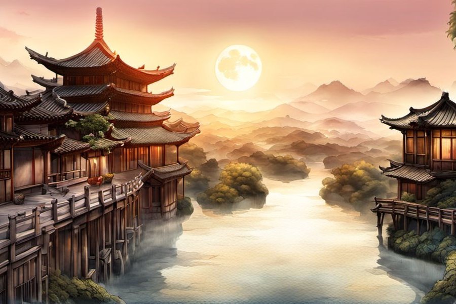 老公骑自行车带着我