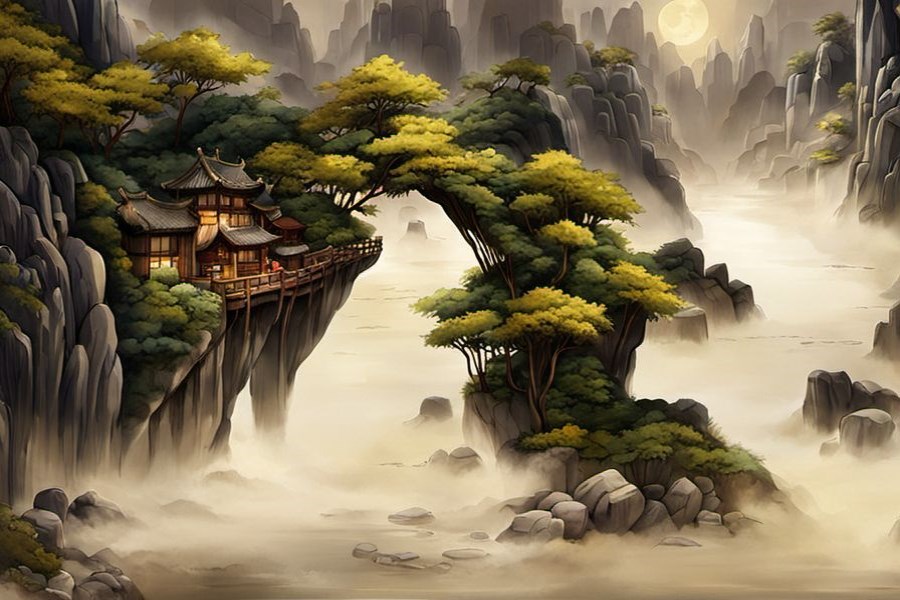 在水里坐船