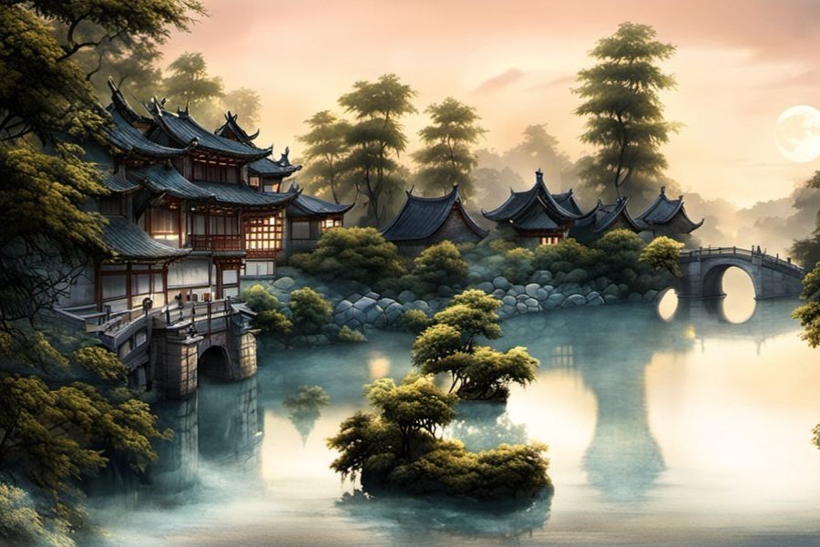 一群狗围着自己