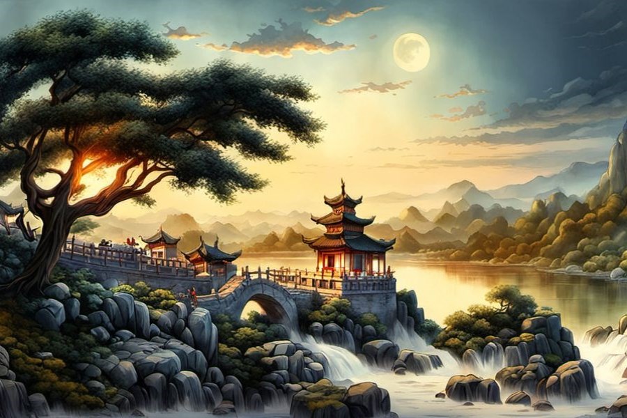 钓了一条大鱼