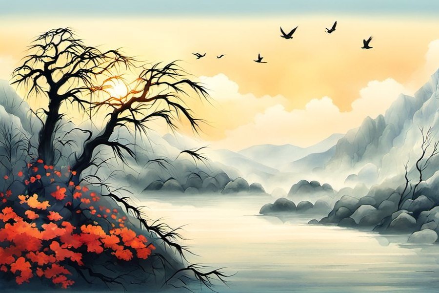 河里涨大水