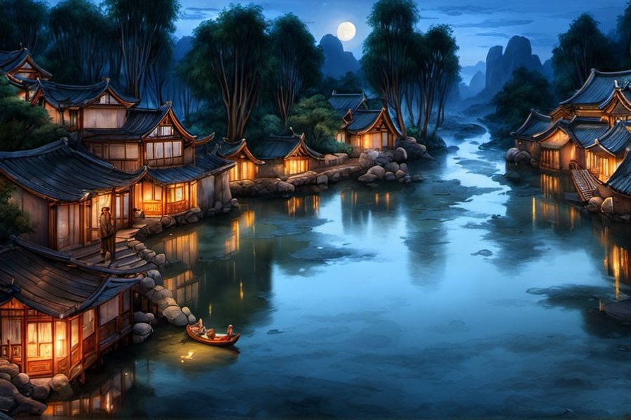 自己掉河里