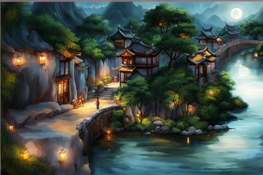 河里的水涨很高