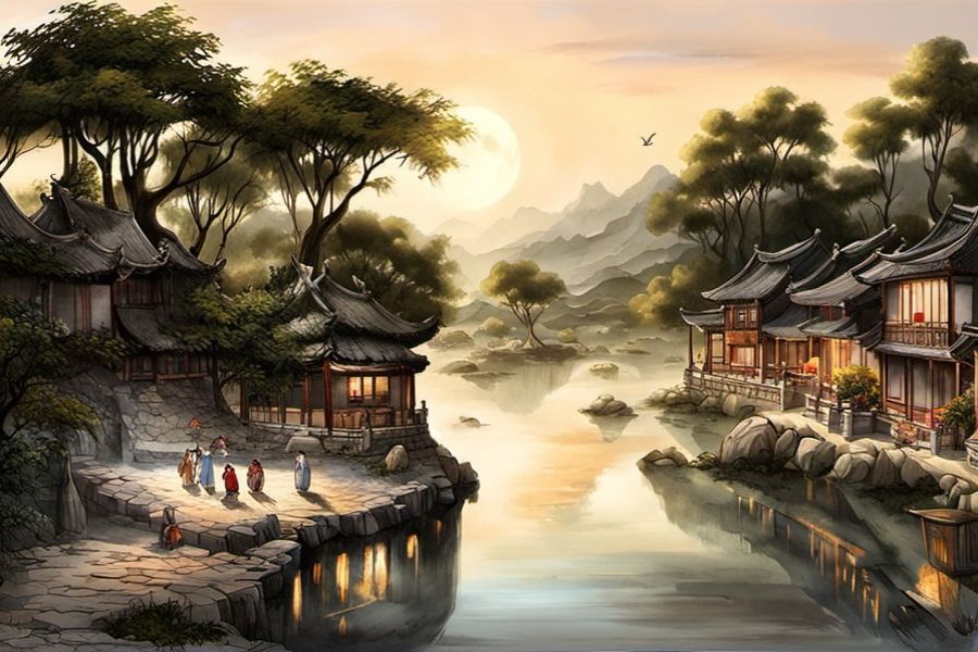 路上全是水