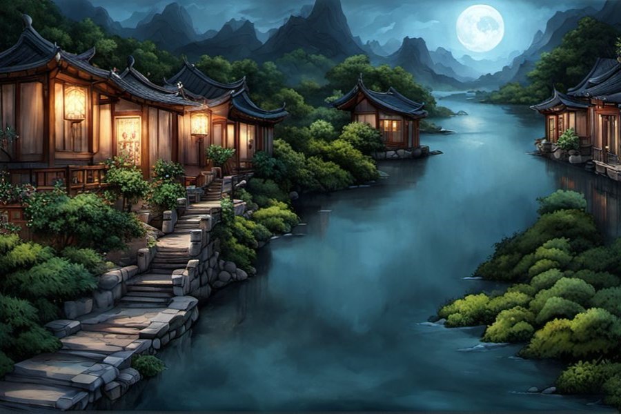 鱼跃出水面