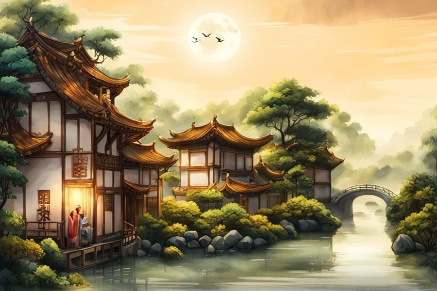 桑葚树结满桑葚