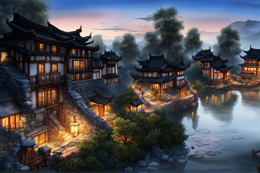 很多大鱼在水里游