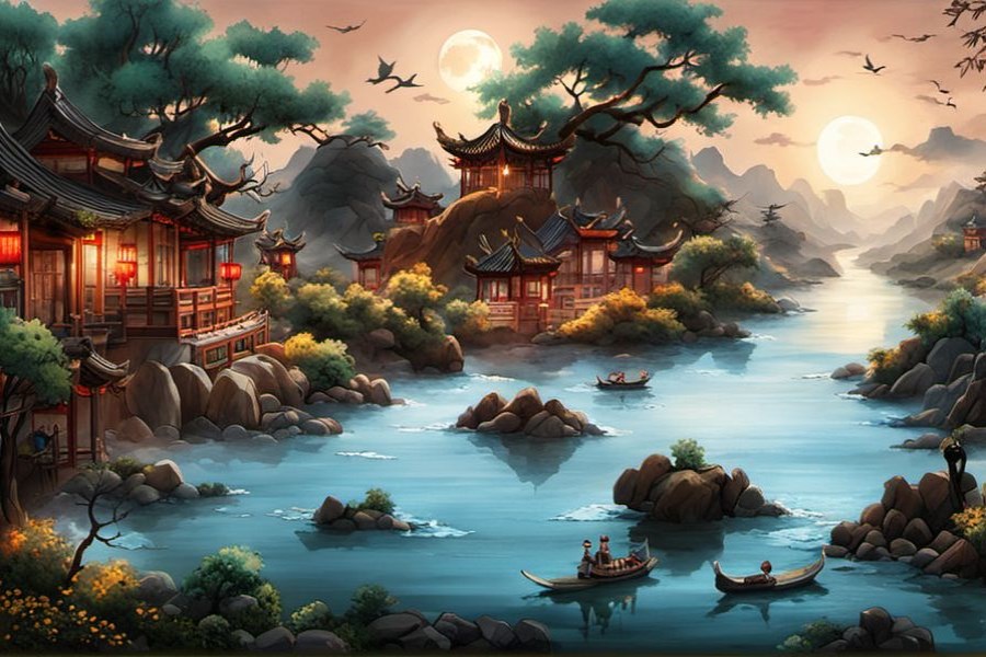 爸爸掉水里