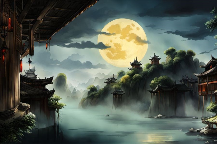 烟花在天空绽放