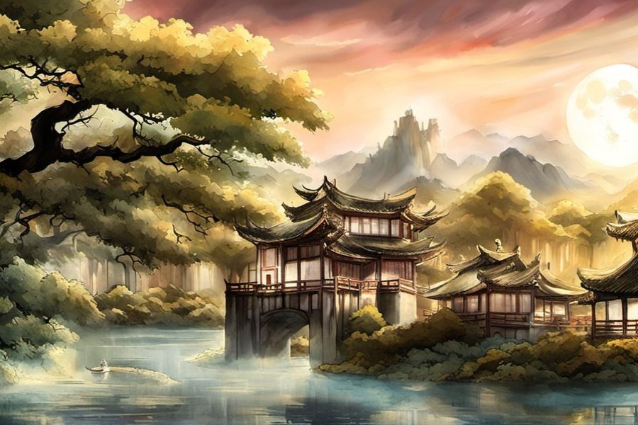 白蛇追着自己