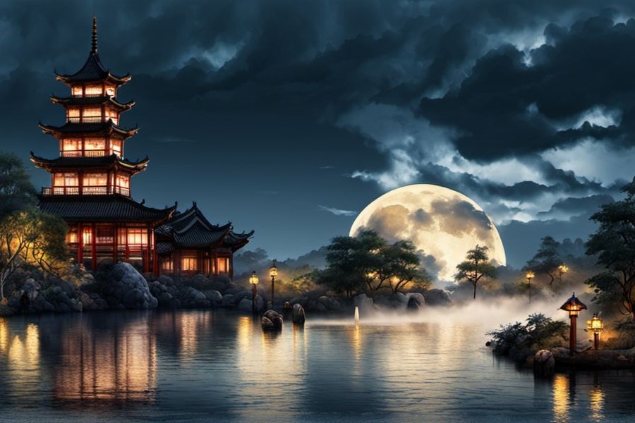 母鸡带着一群小鸡