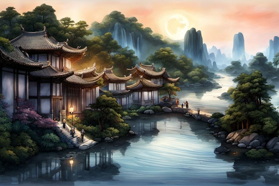 别人在水里游泳