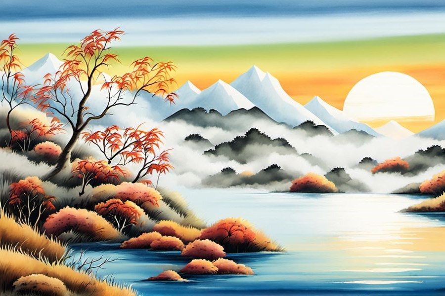 去旅游有山有水