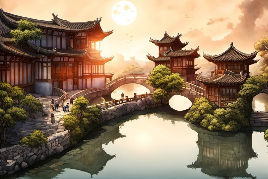在地里拔草