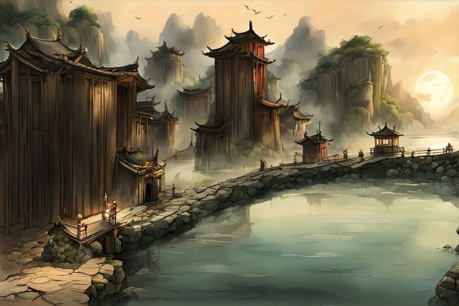 在浑水里游泳