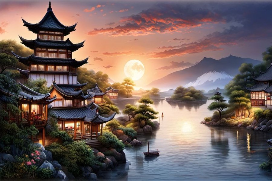 山上开了好多花