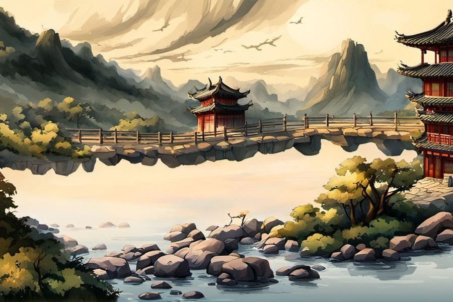 划船在水上