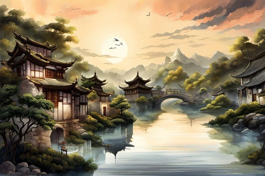被两只狗追咬
