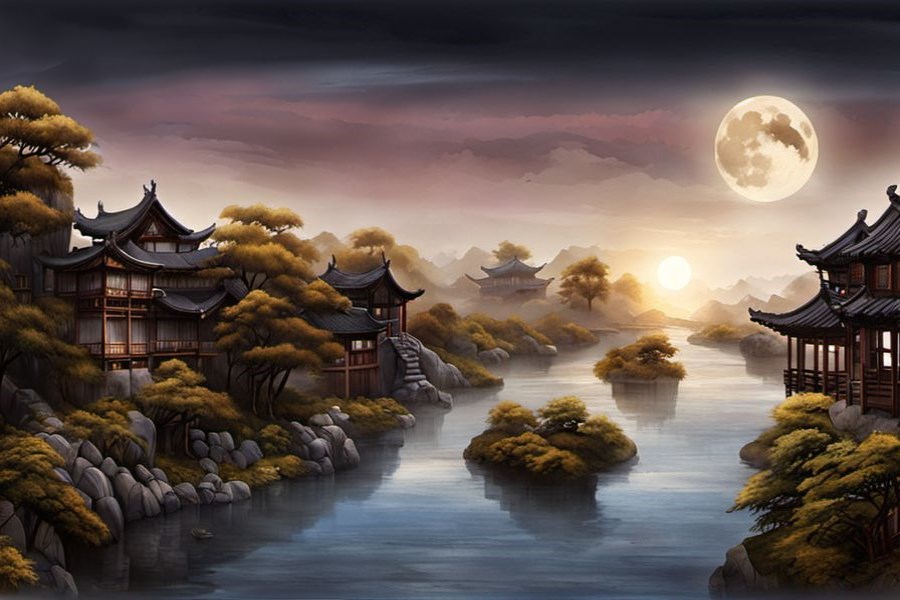 打伞在雨中行走