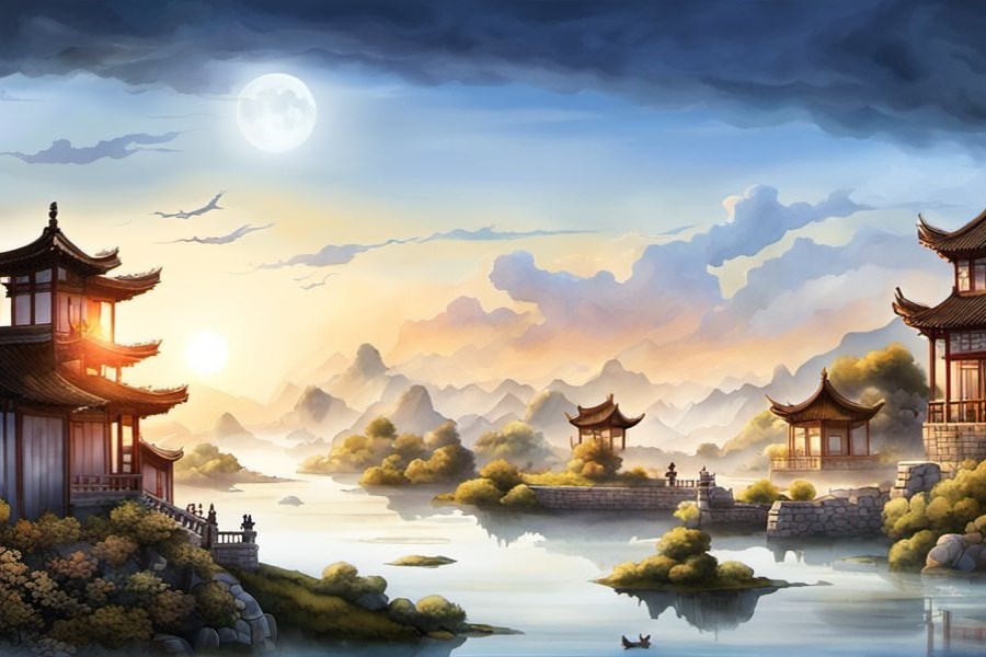苹果树上结满红苹果