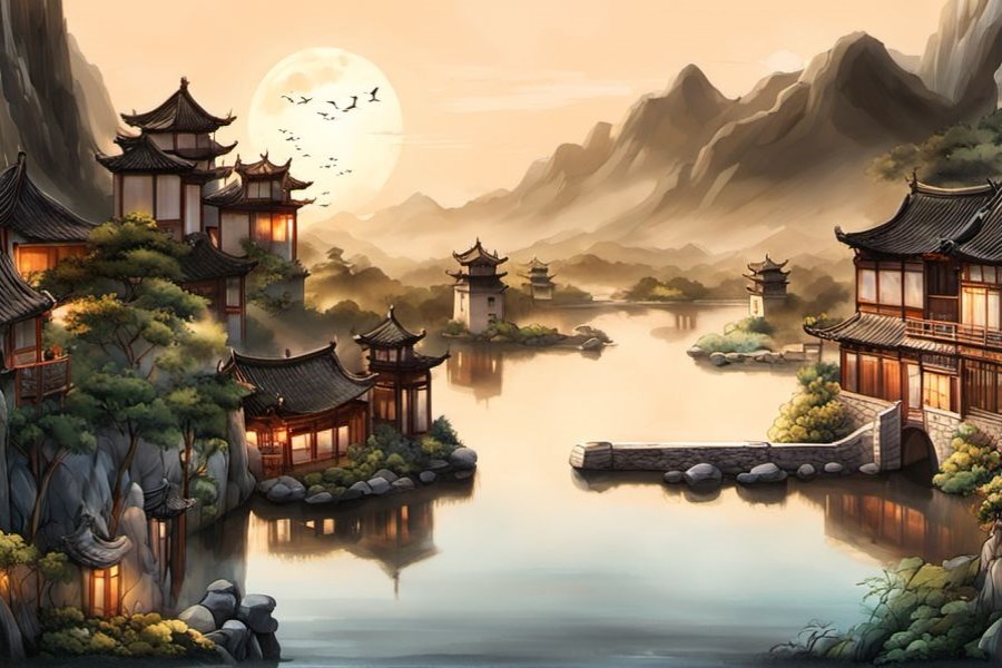 出殡队伍穿白衣