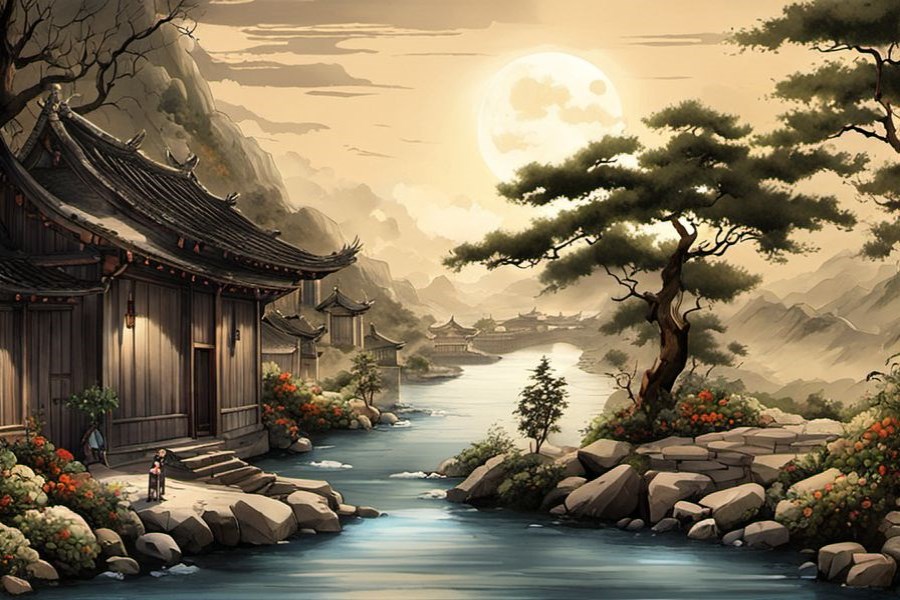 自己掉河里了