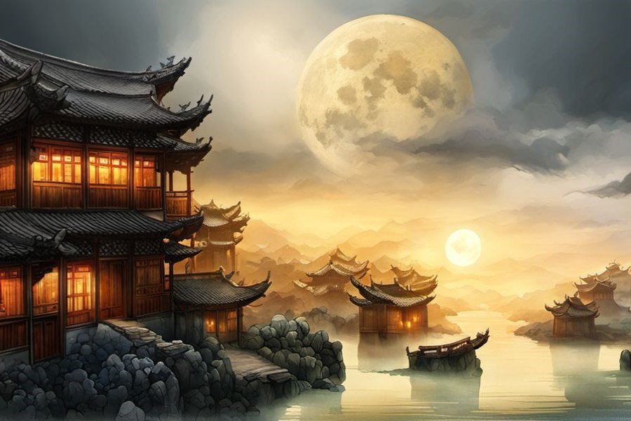 在洪水中行走