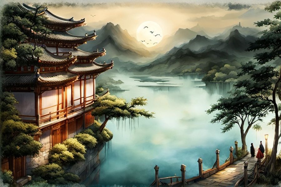 龙在水里游