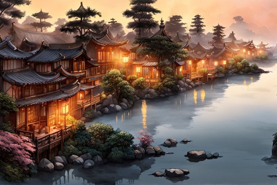 水里有很多鱼还有蛇