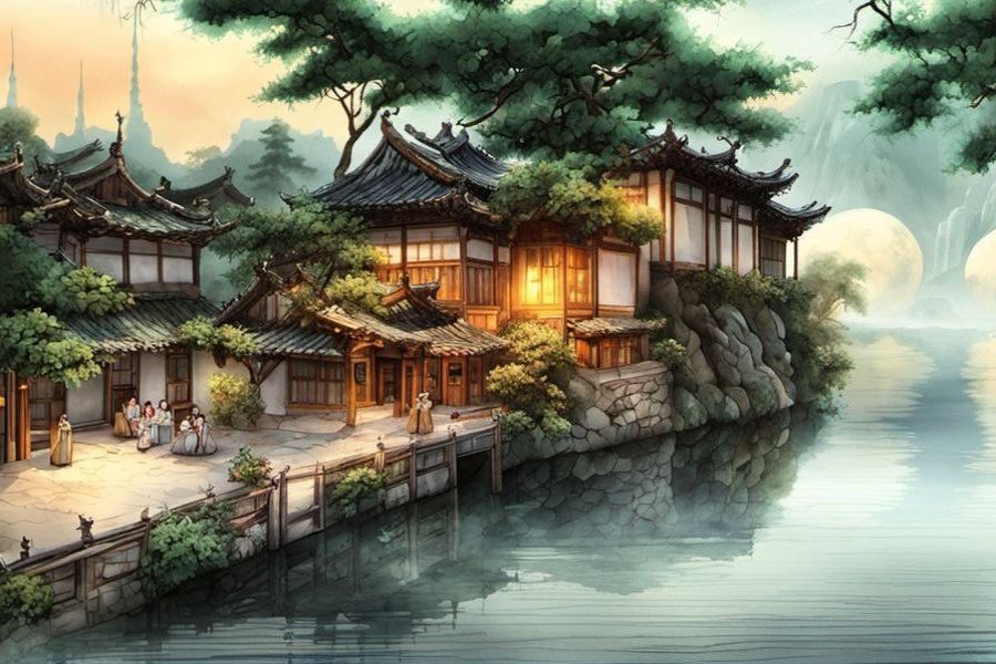 鱼在水里游