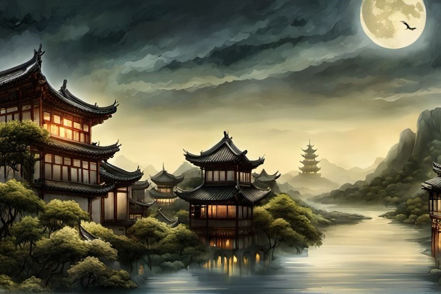 河里水干了有很多鱼