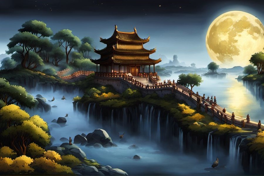 河水很大很急流