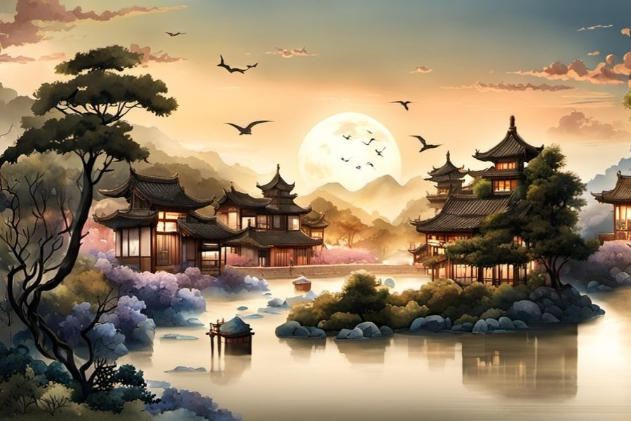 清澈的湖水