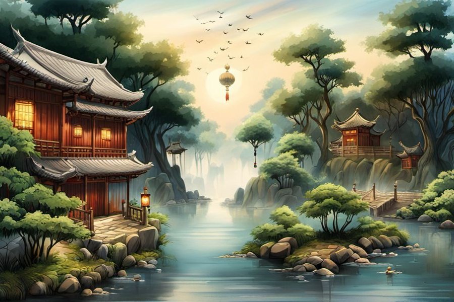 水漫过路面