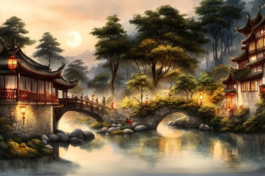 大河水很大