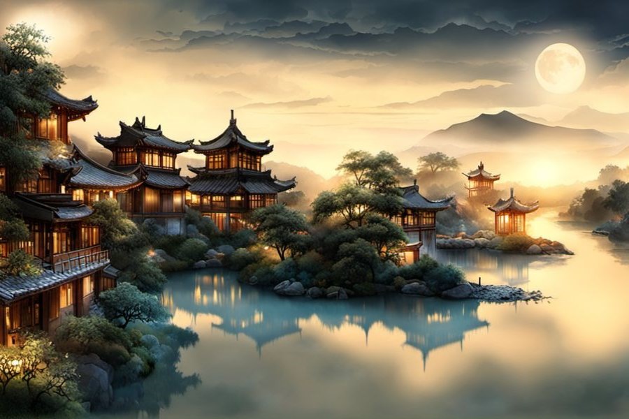 洪水把房子冲倒了
