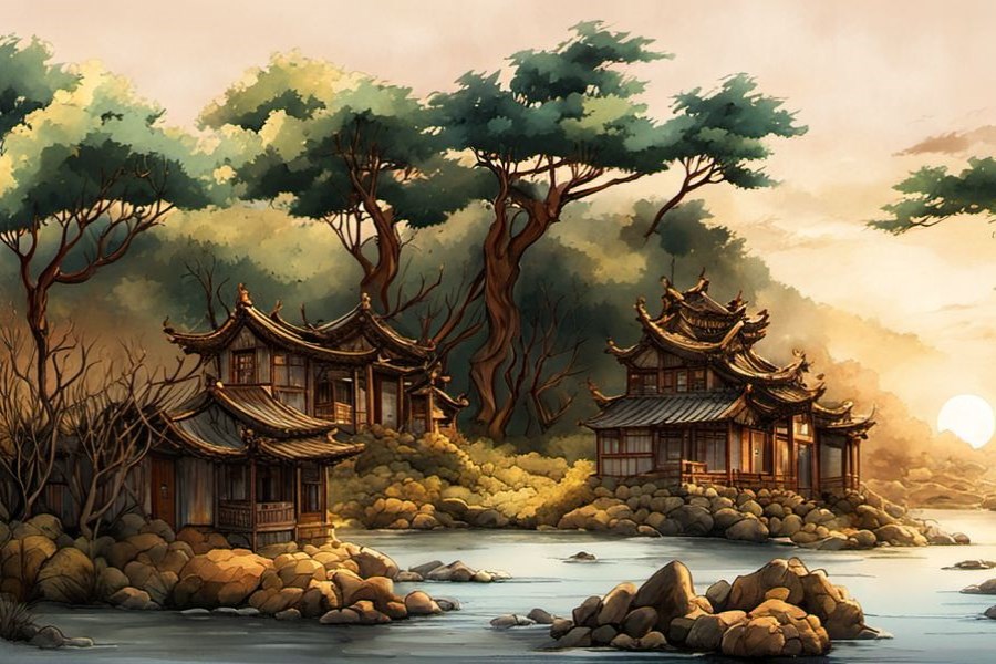 大水挡住了去路