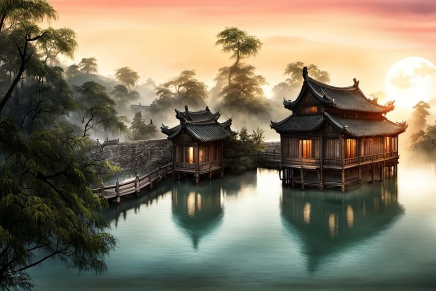 上学的情景和同学
