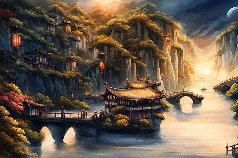 在水中行走