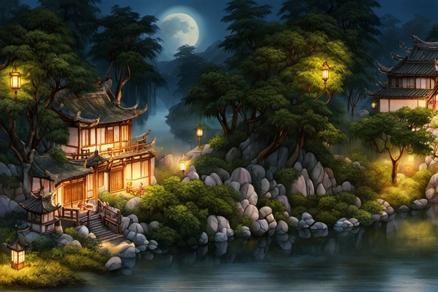 自己在水里